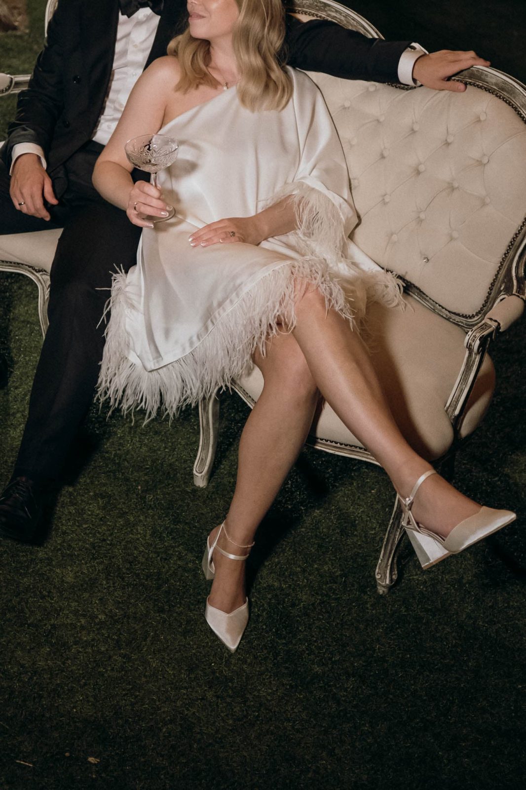 second dress of bride on the wedding day